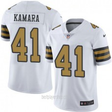 Alvin Kamara New Orleans Saints Youth Authentic Color Rush White Jersey Bestplayer